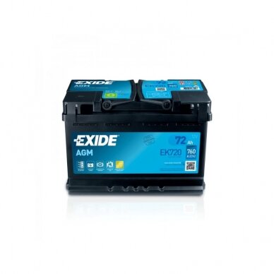 Akumuliatorius EXIDE 72 Ah 760 A EN