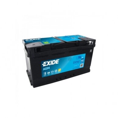 Akumuliatorius EXIDE EK960 96 Ah 850 A EN AGM