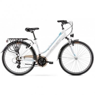 Dviratis Romet Gazela 26" 1 white-blue-17(M)